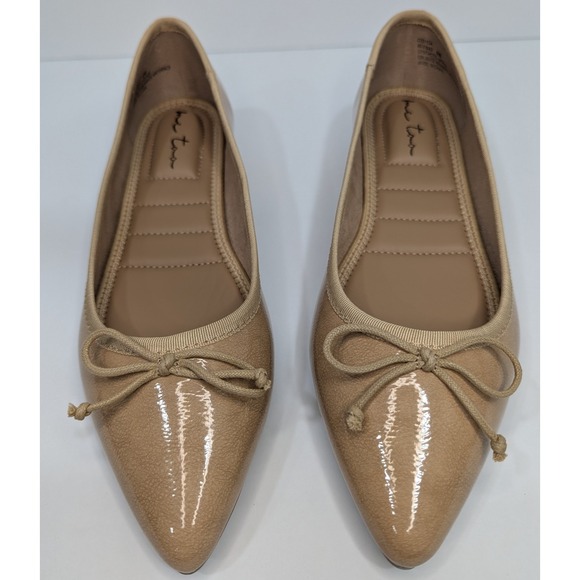 New Me Too Aviana Dress Flats Size 8M Patent‎ Leather Bow Detail Officecore - Picture 1 of 7